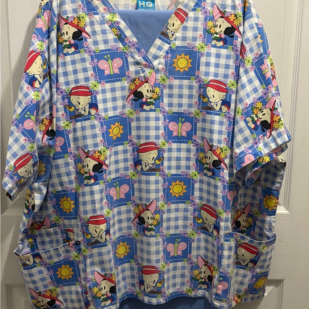 Popeye and Olive Oyl Scrub Top and Bottom set